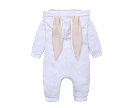 China Comfotable factory direct supply autumn and winter knitted infant jumpsuit cotton romper with hood for sale