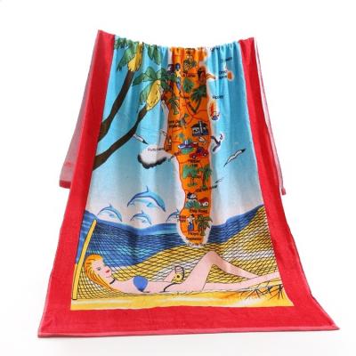 China Promotion Custom Printed Microfiber QUICK DRY Beach Towel for sale