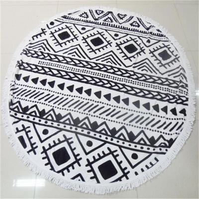 China Mandala High Quality Microfiber Round Custom QUICK DRY Printed Beach Towel for sale