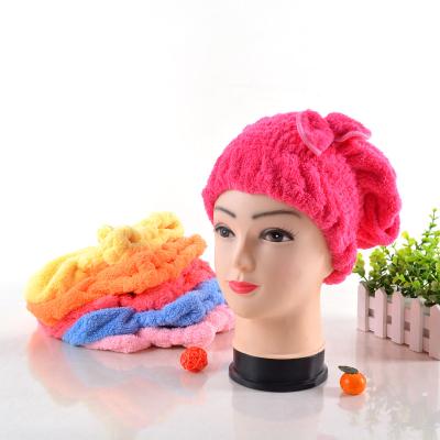 China Shower Cap Coral Fleece QUICK DRY Microfiber for sale