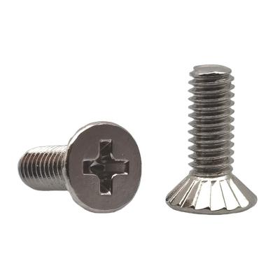 China Pan All Sizes Stainless Steel 304 316 DIN 965 Flat Head Cross-Spline Screws GB819 Countersunk Machine Cross-Spline Screws for sale