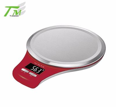 China Kitchen Scales Fashion Design Food Scale LCD Display Stainless Steel Scale Digital Kitchen Scale for sale