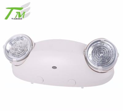 China Fire Resistant Led Emergency Exit Light Two Head Safety Emergency Lamp Emergency Exit Bulb for sale