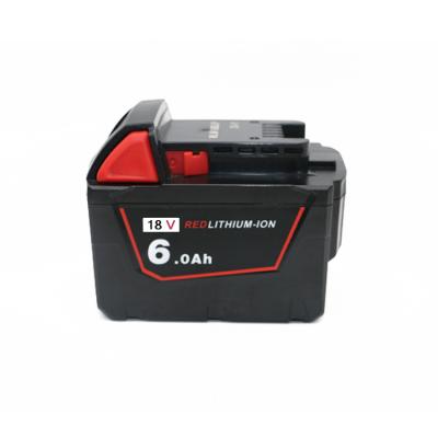 China Extended Power Tools 18V 6A Power Tool Battery Lithium-ion Capacity Battery Pack for milwaukee m18 fuel batteries for sale