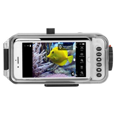 China Hotdive H2 Aluminum Alloy / Aluminum Alloy Mobile Phone Housing Underwater Smart Scuba Diving Housing for sale