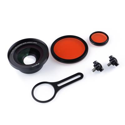 China Red Wide Angle Lens Kit Filter Color Housing Correction Pro Hotdive H2 /H2 Handheld Phone Lens Kit for sale