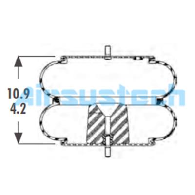 China Goodyear Air Bag 2B12-412 Contitech Suspension Air Rubber Bags FD 330-22 471 for sale