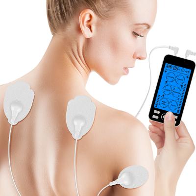 China Large Ten Unit Pain Relief Device Muscle Stimulator Therapy EMS Massager Machine Multifunctional Phone Screen White/Blue Light (Back) White/Blue for sale