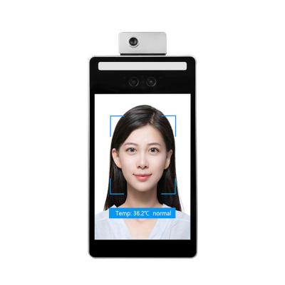 China Temperature measurement face recognition temperature measurement machine 8 inch face recognition assistance terminal system for sale