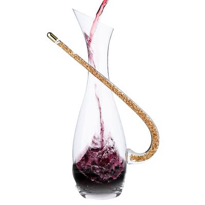 China NO Card Slot Type Hanging Mouth Wine Set Wine Glass Decanter Decanter for sale