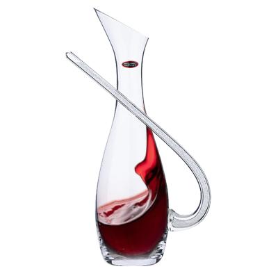 China No Round Classic Crystal Glass Bottle Sophisticated Wine Decanter Gold for sale