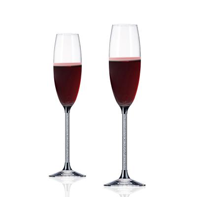 China NO Champagne Glass Couple Smooth Mouth Branded Personalized Champagne Glasses for sale