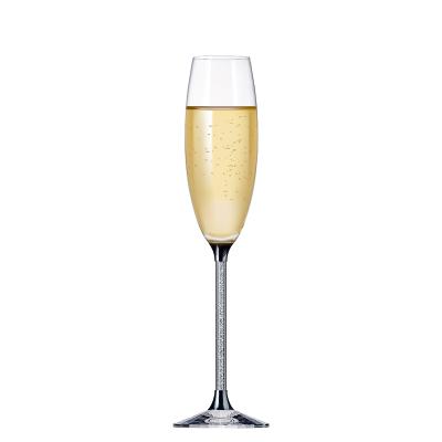 China No Wine and Champagne Glasses Crystal Diamond Cut Personalized Champagne Glass for sale