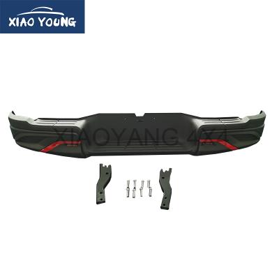 China Rear Guard For Hilux Rocco 2018 ABS Plastic + Aluminum Rear Bumper 2019 2020 for sale