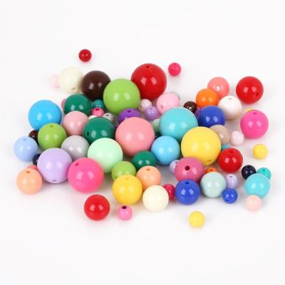 Cina Red Orange Green Yellow Black White Plastic Acrylic Beads Bulk Shapes Blue Purple Pink Mix Wholesale Jewelry Stain in vendita