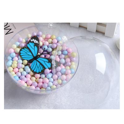 China Wholesale Jewelry Makers Round Customized 3cm 5cm 6cm 8cm 10cm Cavity Christmas Transparent Clear Acrylic Plastic Ball for sale