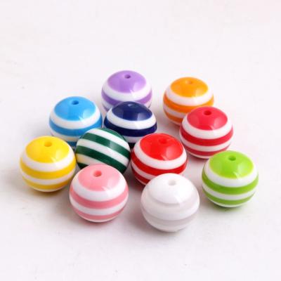 Chine Jewelry Spot Decoration Round Color 20Mm High Quality Plastic Stripe Watermelon Acrylic Beads à vendre