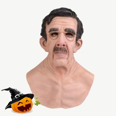 China Perfect for Halloween Factory Supplier Price Halloween Party Horror Old Man Full Face Latex Mask Professional à venda