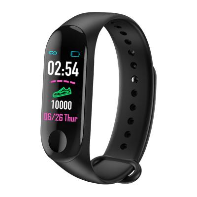 China Bluetooth Fitness Wristband Pedometer Heart Rate Monitor Blood Pressure Wristband Activity Tracker Sports Watch Smart Bracelet M3 à venda