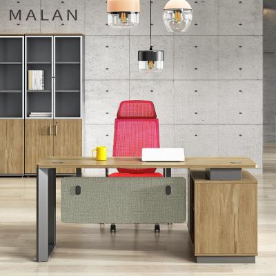 China MALAN China Factory MFC Modern Office Furniture Desk Computer Table Desk With Drawers for sale