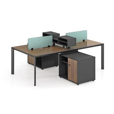 China 4 Person Office Workstation MALAN W2021 Office Furniture Table Factory 4 Seat Metal Frame Desk 4 Person Workstation for sale