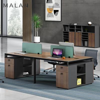 China fashionable 4 people table computer desk office computer workstation desk 4 people for sale