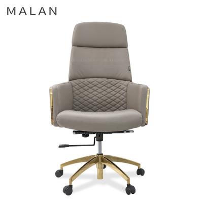 China (Size)BOSS Business Use Computer Leather Computer Chair Best Modern Adjustable Luxury Executive Office Swivel Chairs for sale