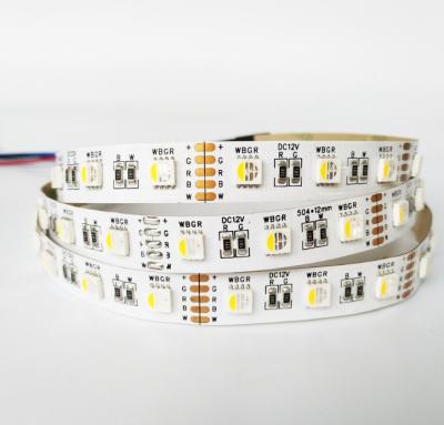 China Hotel Heat Resistant Non-waterproof IP20 5050 4in1 60LED/m RGBWW RGBW smd led strip light for sale