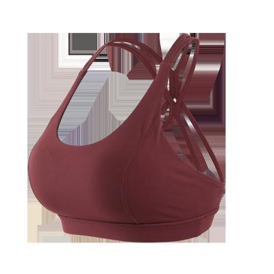 China Quality Flexibility Nylon Spandex Breathable Guaranteed Custom Made Sports Bra For Women for sale