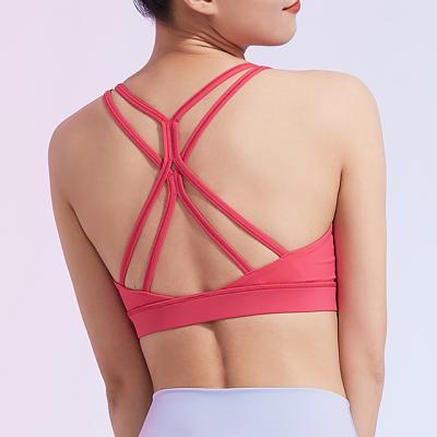 China Low Price Breathable Backless Sports Women Custom Yoga Bra for sale