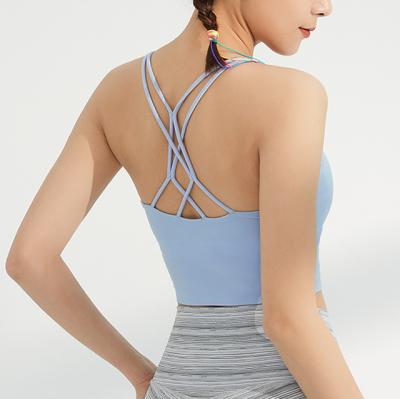 China Bargain Price Breathable Spandex Flexibility Mesh Women Sports Bras for sale