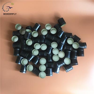 China Child Safe 30*35mm Black Color Aluminum Screw Cover Caps For Wine Bottles for sale