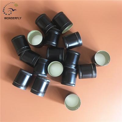 China Black Child Safe Design 30*35mm Screw Thread Aluminum Pile Proof Ropp Cap for sale