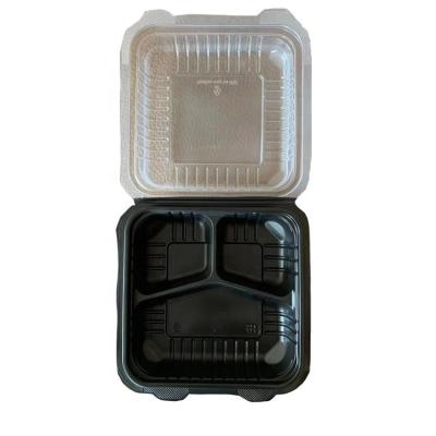 China Plastic Take Out Hot Food Container 3 Compartments PP for sale