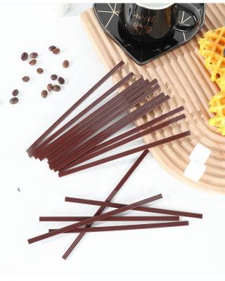 China Plastic Disposable PP Cocktail Drinks Sip Stir Sticks Plastic Coffee Stirrers Coffee Straws for sale