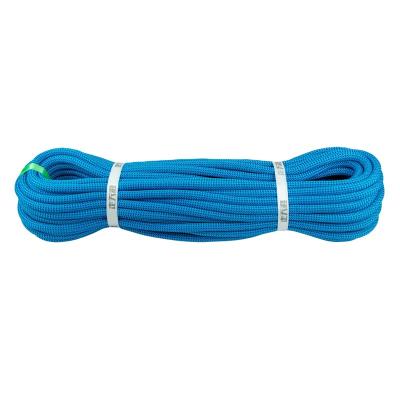 China Logo Dynamic Mountain Rock Safety Rope Customized Size 9.8MM Climbing Rope For Climbing 30l for sale