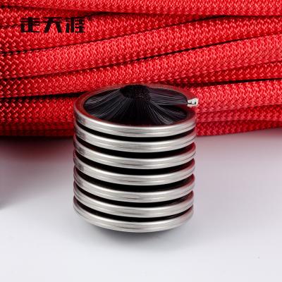 China Stainless Steel Climbing Roller Rope Brush Rock Rope Chip Brushes Cleaning Roller Spring Brush With Steel Or Nylon Bristle for sale