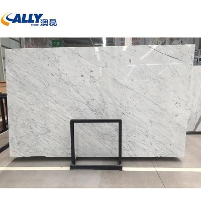 China Modern Luxury Waterproof Marble Slabs Polished Italy Bianco Carrara White Porcelain Marble Tile For Flooring For Project for sale