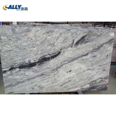 China Modern Natural Marble Stone Landscape Green Marble Slabs For Floor Tiles Luxury Wall Tiles for sale