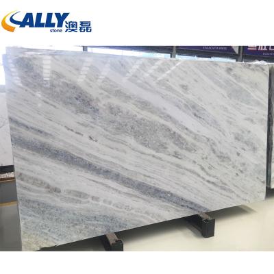 China Factory Direct Sale Brazil Modern Natural Stone Azul Cielo Marble Big Royal Slabs for Background, Table and Tile, Blue Color Stone for sale