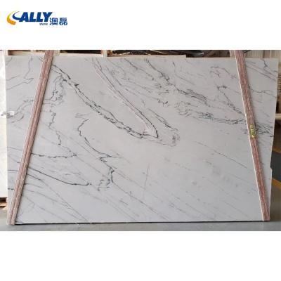 China Modern Ally Stone Natural Marble Big Slabs Factory Direct Sale Brazil White Marble for sale