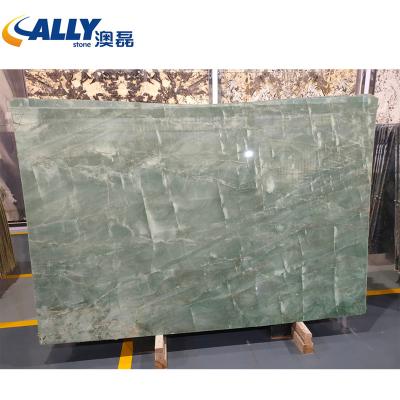 China Factory Direct Selling Modern Natural Luxury Stone Brazil Royal Green Marble Slabs Big For Background,Table And Tile,Green Color Stone for sale