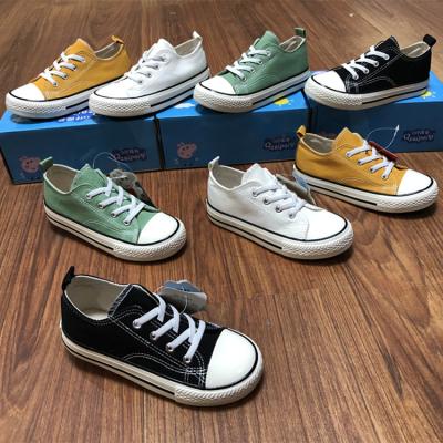 China WZY latest fashion brand factory brand children's casual shoes export candy breathable canvas shoes for sale