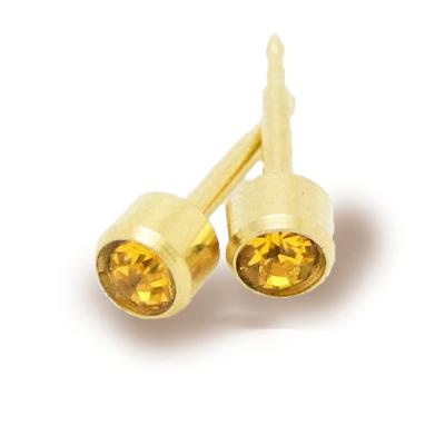 China JANEX CLASSIC Stainless Steel Gun Piercing Earrings Studs 24k Gold Plated Unisex Jewelry for sale