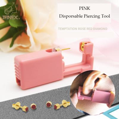 China CLASSIC Rose Disposable Piercing Tool with Stainless Steel Stud Earring Navel Ring Body Jewelry for sale