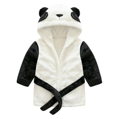 China Breathable Custom Animal Baby Animal Polyester Fleece Hooded Bathrobe Boy Girl Bathrobe For Kids for sale