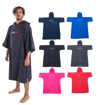 China 100% Cotton Beach Poncho Towel Adults Surf Poncho Hooded Beach Towel With Pocket for sale