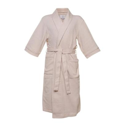 China Breathable Summer Cotton Waffle Bathrobe Hotel Collection White Bathrobe for sale