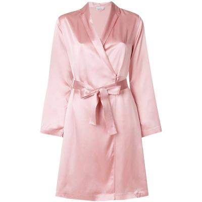 China Breathable Personalized Embroidered Satin Robe Long Sleeves Silk Kimono Robe Long Sleeves for sale