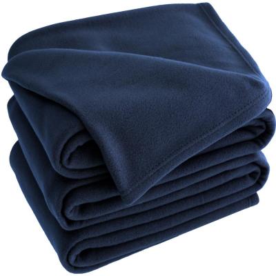 China Super Soft Double Sided Fleece Blanket Micro Folded Fleece Blanket Plush Fleece Knee Blanket for sale